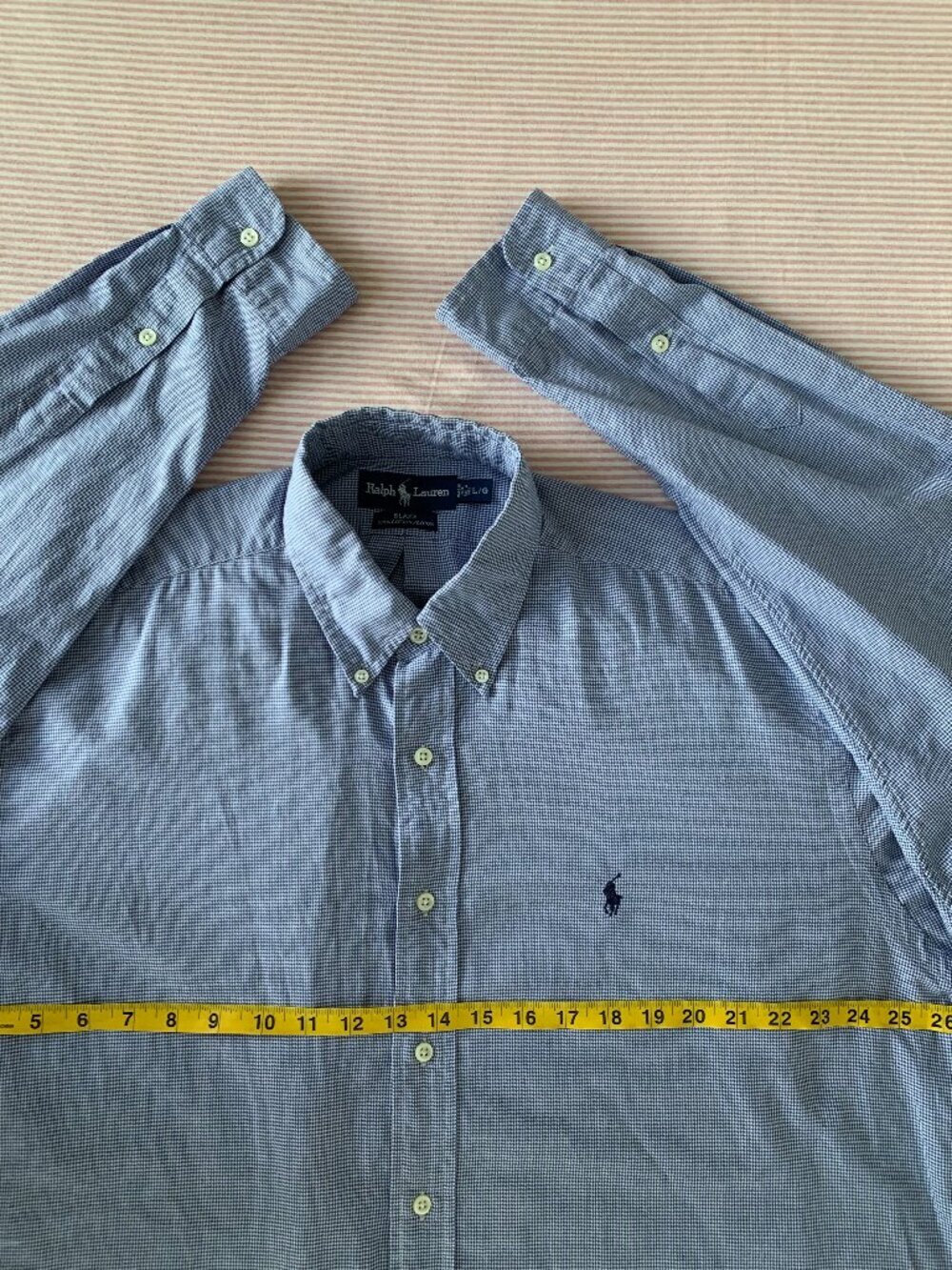 Ralph Lauren Blake 100% Cotton Button Down Long Sleeve Shirt Men's Size L - Picture 7 of 11